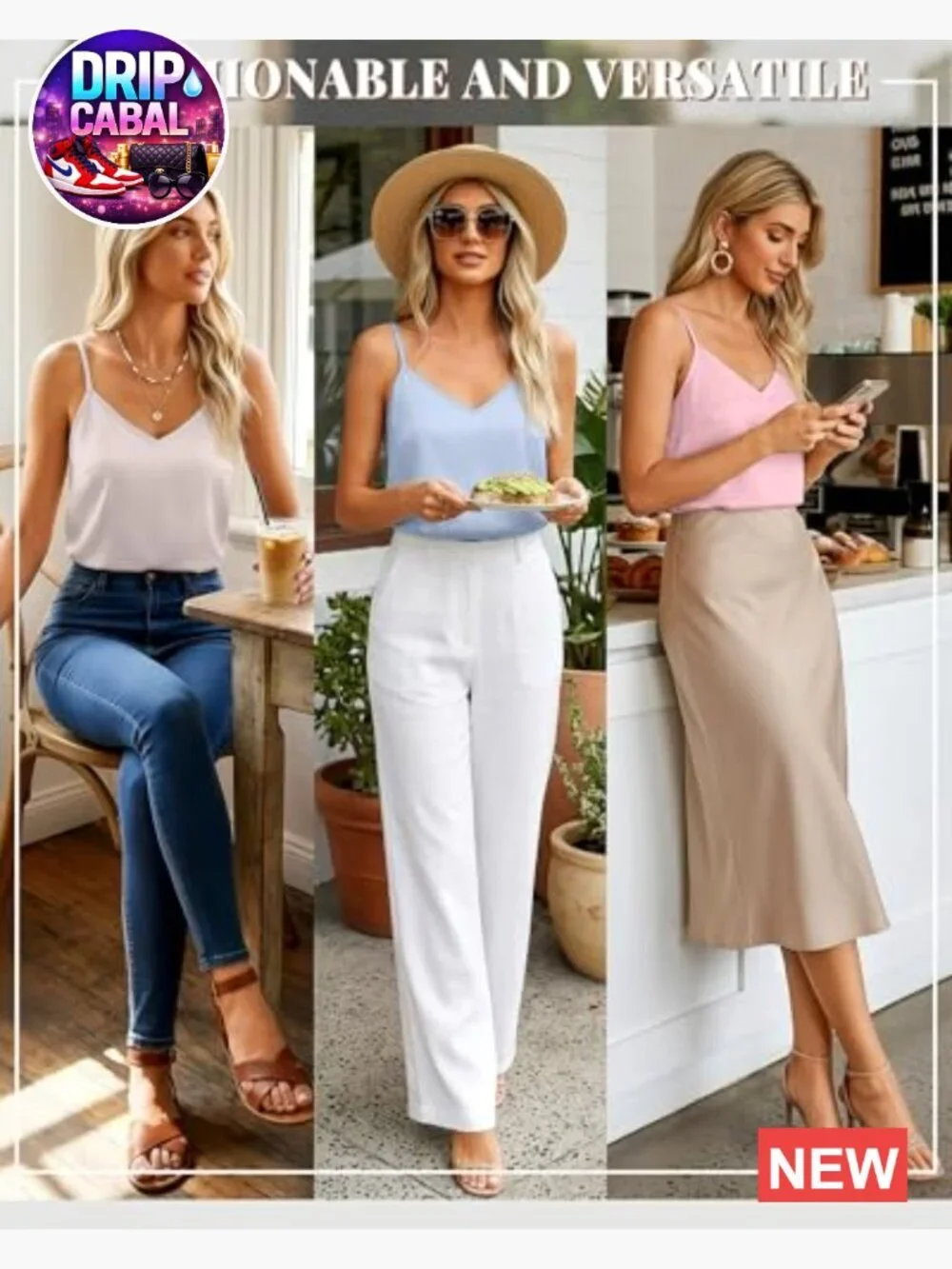 3 Pack Silk Satin Camisoles V Neck Adjustable Spaghetti Strap Tank Tops